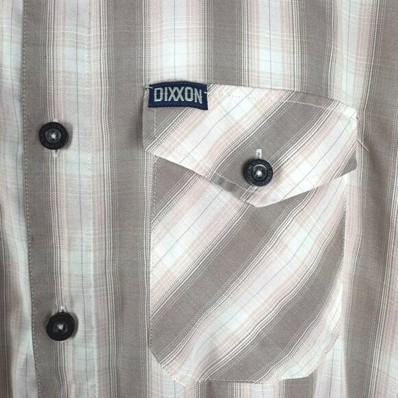 Dixxon The Alpine Shirt XL Button Front Short Sleeve Plaid Bamboo Blend TP-3496 - Picture 4 of 10